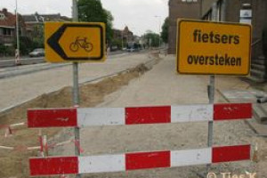 Fietsers in gevaar tijdens onderhoud Arnhemseweg