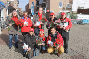Campagne PvdA op winkelcentrum de Eglantier